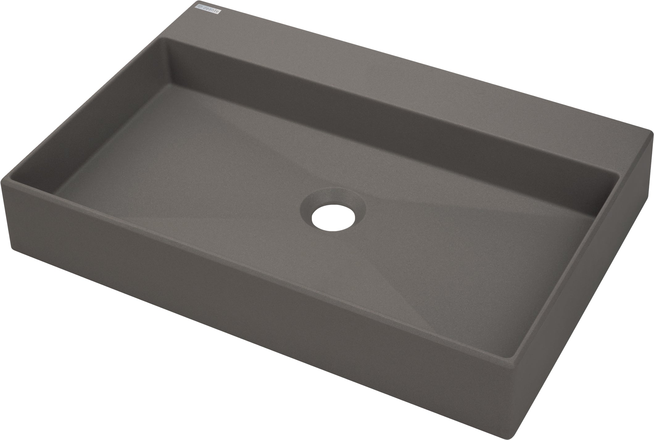 Granite washbasin, countertop, with tap shelf - 60x40 cm